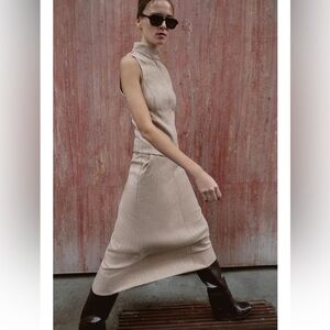 Zara Cape Knit Tweed Midi Skirt - NWT